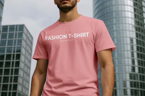 T-Shirt in City Environment Mockup