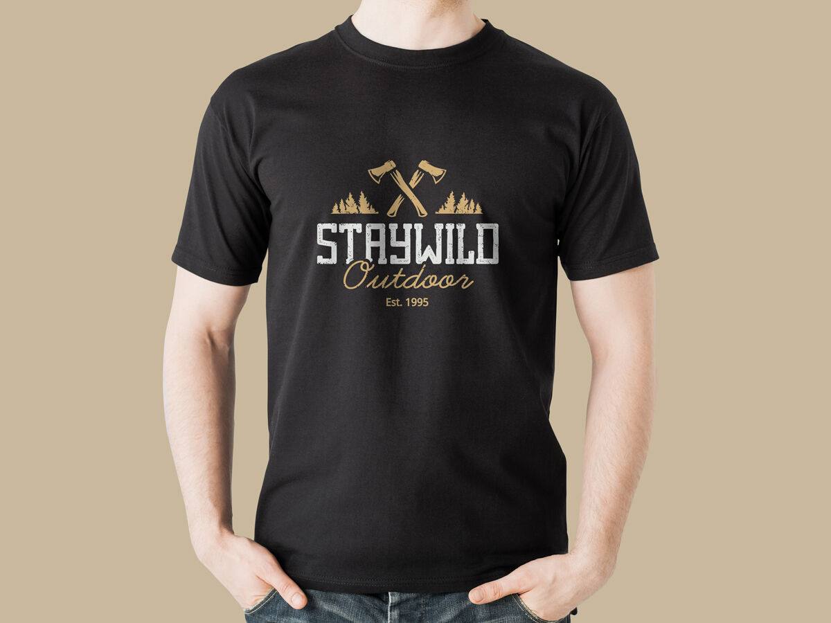 T-shirt Mockup Featuring a Man Wearing it Standing in Front View FREE PSD