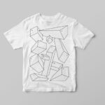 White T-Shirt Mockup From Top View