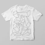 White T-Shirt Mockup From Top View