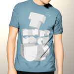 T-Shirt Mockup with Vector Shapes