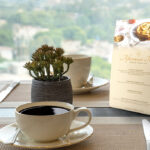 Table Tent Card in a Realistic Environment Mockup