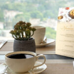 Table Tent Card in a Realistic Environment Mockup