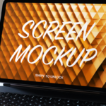 Tablet on Keyboard Stand Mockup