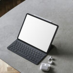 Tablet with Keyboard Mockup