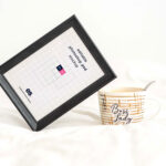 Tabletop Photo Frame Mockup in Front View