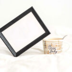 Tabletop Photo Frame Mockup in Front View