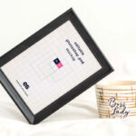 Tabletop Photo Frame Mockup in Front View