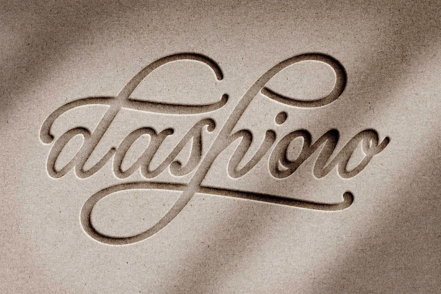 Free Tactile Paper Debossing Text Effect / Logo Mockup PSD Template