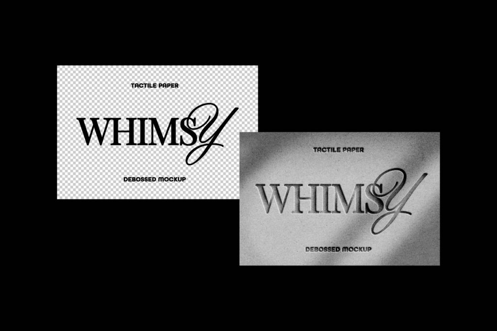 Tactile Paper Debossing Text Effect / Logo Mockup