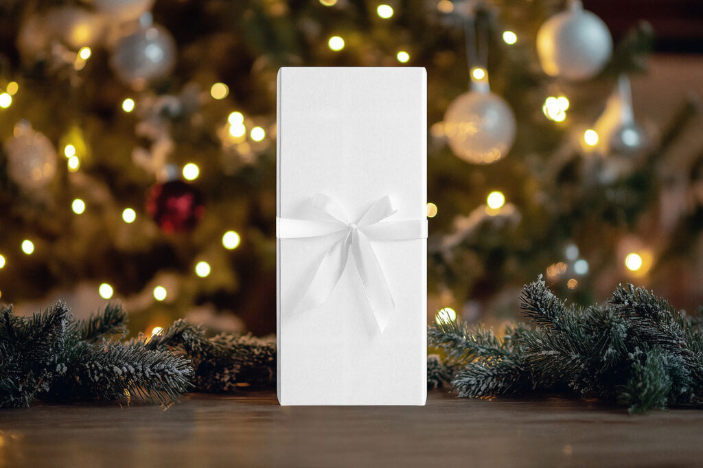 Tall Christmas Box Mockup