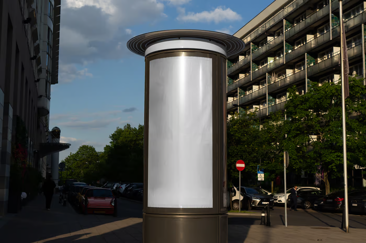 Free Tall Outdoor Billboard Mockup PSD Template