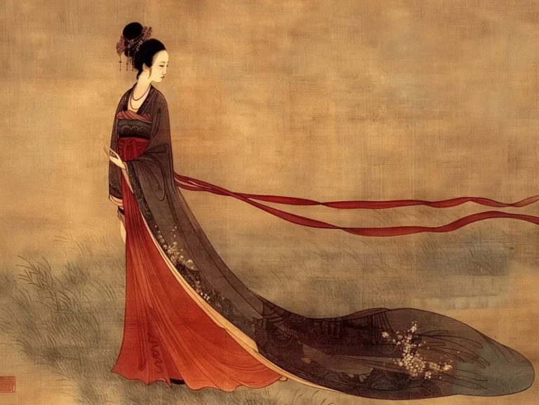 Tang Dynasty Skirt Painting ai prompt preview