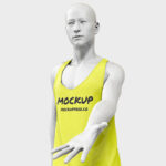 Tank Top Worn by 3D Mannequin Mockup in Simple Setting