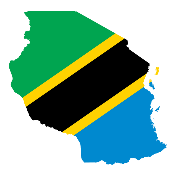 Tanzania Flag Map