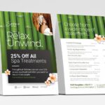 Templates of Double-Sided Spa Flyers