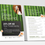 Templates of Double-Sided Spa Flyers
