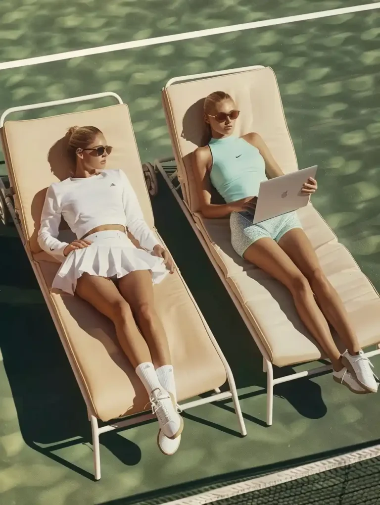 Tennis Court Laptop Duo ai prompt preview