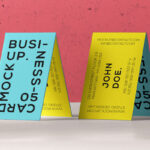 Two Tent Fold Business Card Mockup