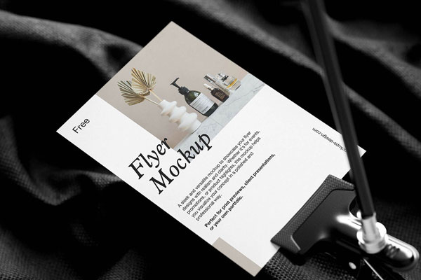Textile Background Flyer Mockup