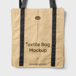 Textile Shopping Bag Mockup in Front View
