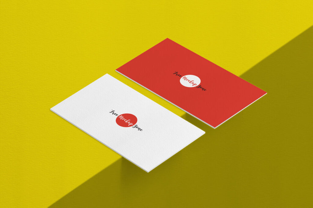 Texture Background Front Back Business Card Mockup