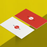 Texture Background Front Back Business Card Mockup