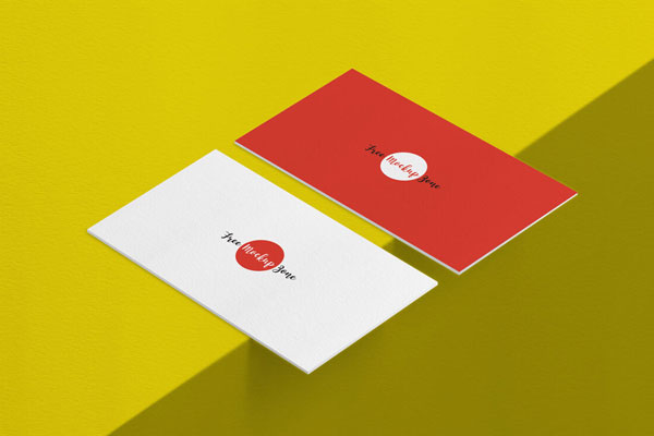 Texture Background Front Back Business Card Mockup