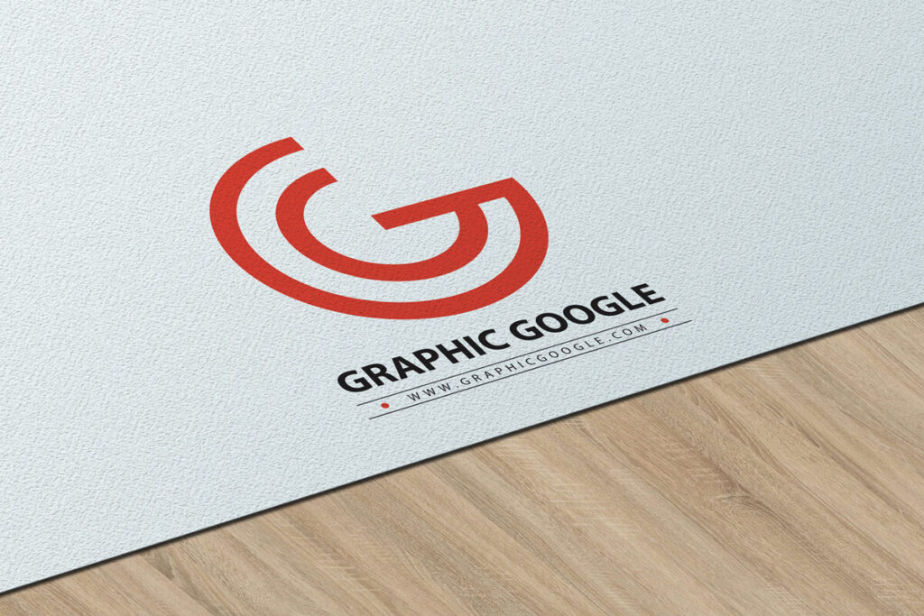 Texture Paper Logo Mockup on Wooden Background