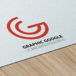 Texture Paper Logo Mockup on Wooden Background