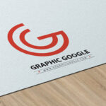 Texture Paper Logo Mockup on Wooden Background