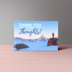 Thank You Postcard Mockup with Changeable Background