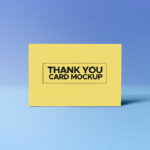 Thank You Postcard Mockup with Changeable Background