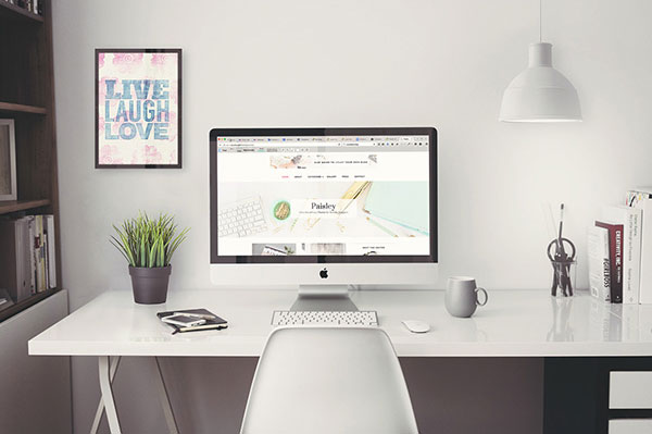 The Mockup of an iMac Retina 5K with Frame Poster