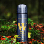 Thermos Bottle in Forest Mockup