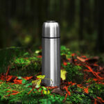 Thermos Bottle in Forest Mockup