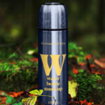 Thermos Bottle in Forest Mockup