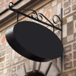 Thick Sign Mockup in Perspective View
