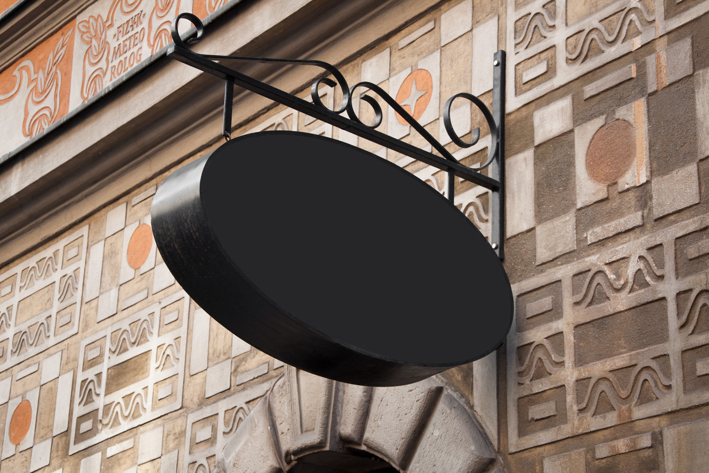 Thick Sign Mockup in Perspective View FREE PSD