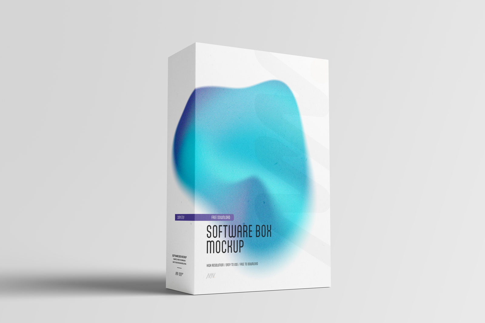 Free Thick Software Box Mockup PSD Template