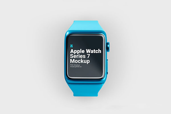 Three Apple Watch Series 7 Mockup from Three Different Views