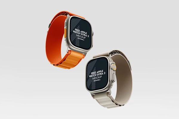 Three Apple Watch Ultra Mockups