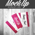 Three Business Card Mockups with 3 Different Backgrounds