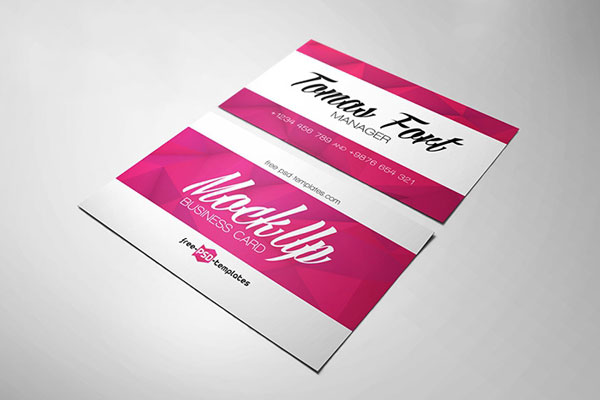 Three Business Card Mockups with 3 Different Backgrounds