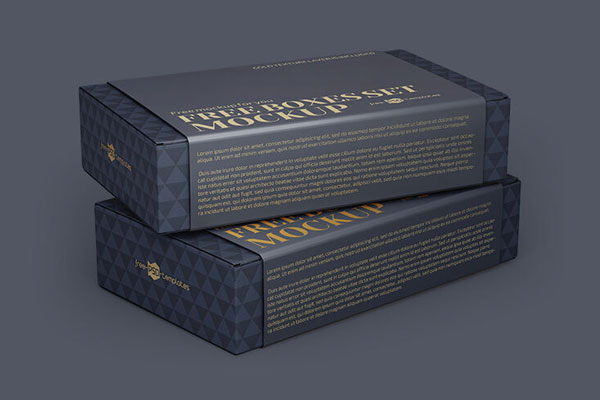 Three Classy Boxes with Sleeves Mockups