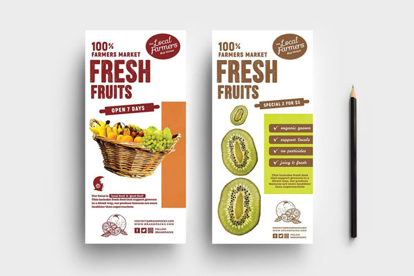 Three Colorful Farmers Market Poster and Flyer Templates