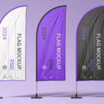 Three Convex Flags Mockup