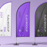 Three Convex Flags Mockup