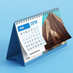 Three Different Dimension of Table Calendar Mockup