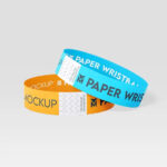 Three Festival Wristband Mockups